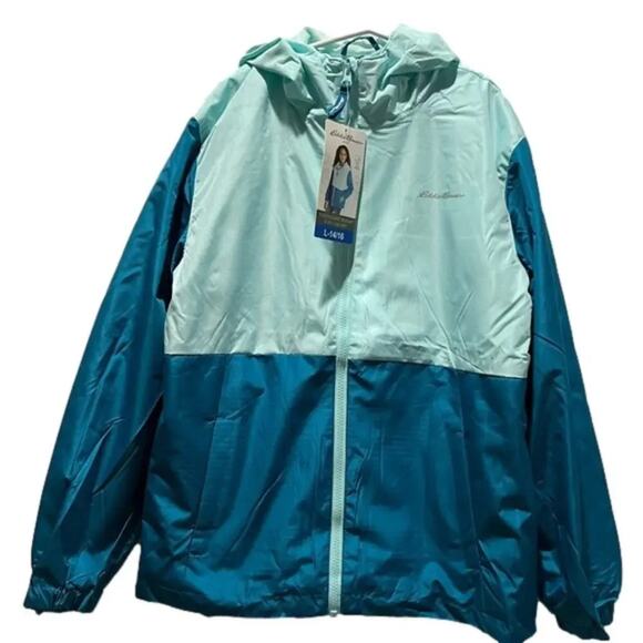 Eddie Bauer Girls Jacket 3 in 1 System Paradise Blue Size Large NWT - Picture 2 of 7